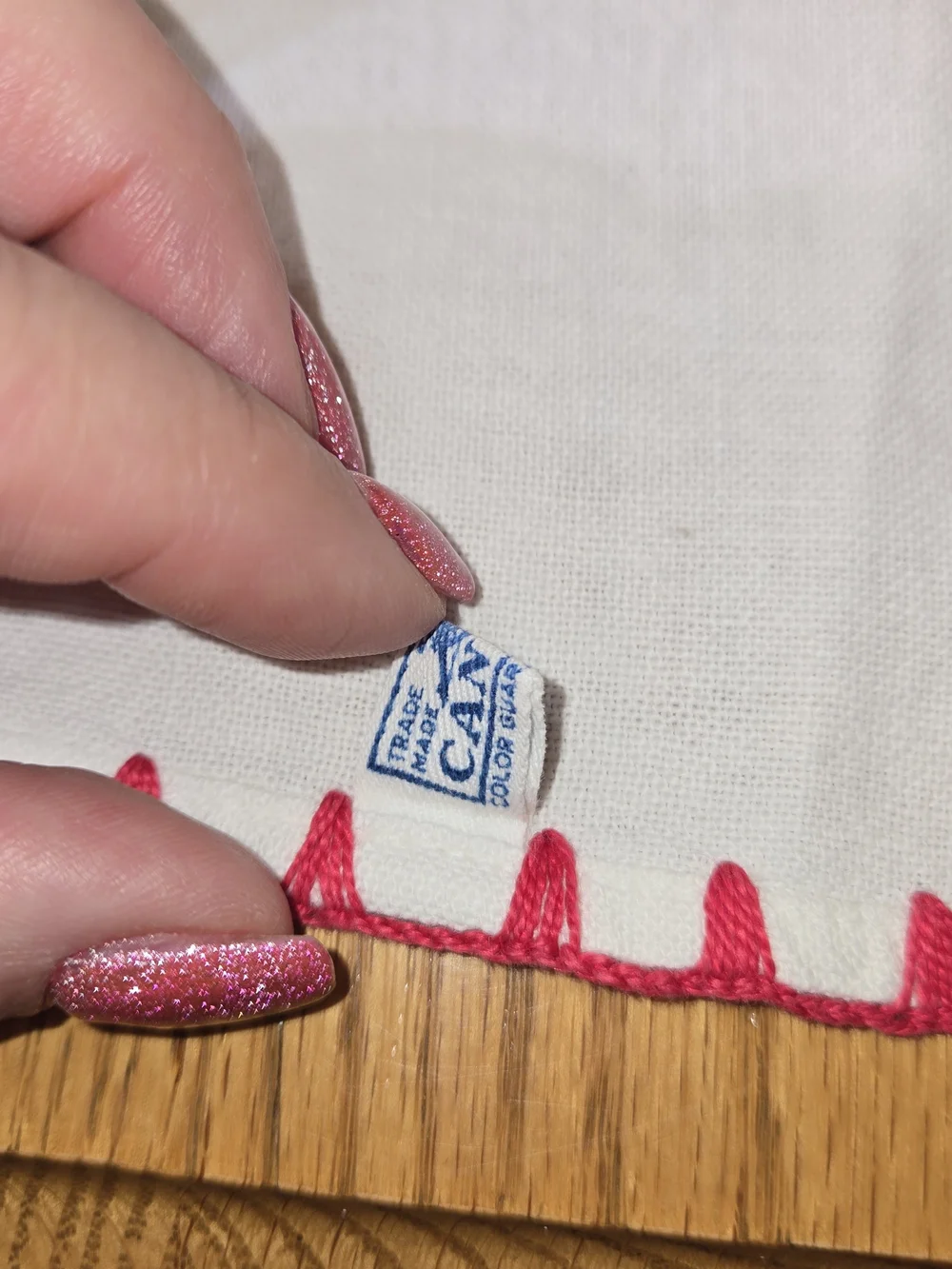 Vintage Cannon Embroidered Kitchen Towels Set of 8 Retro Handmade Cotton